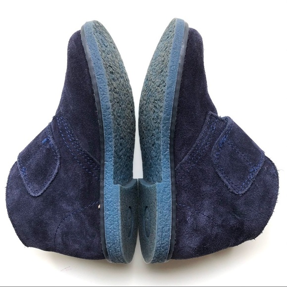 Pablosky Suede Booties Navy Blue Slip On Dress Shoes - Picture 3 of 7